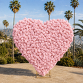 Light Pink Premium Wild Rose Heart Flower Arch #4905