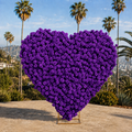 Purple Premium Wild Rose Heart Flower Arch #4908