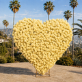 Light Yellow Premium Wild Rose Heart Flower Arch #4909