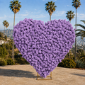 Light Purple Premium Wild Rose Heart Flower Arch #4912