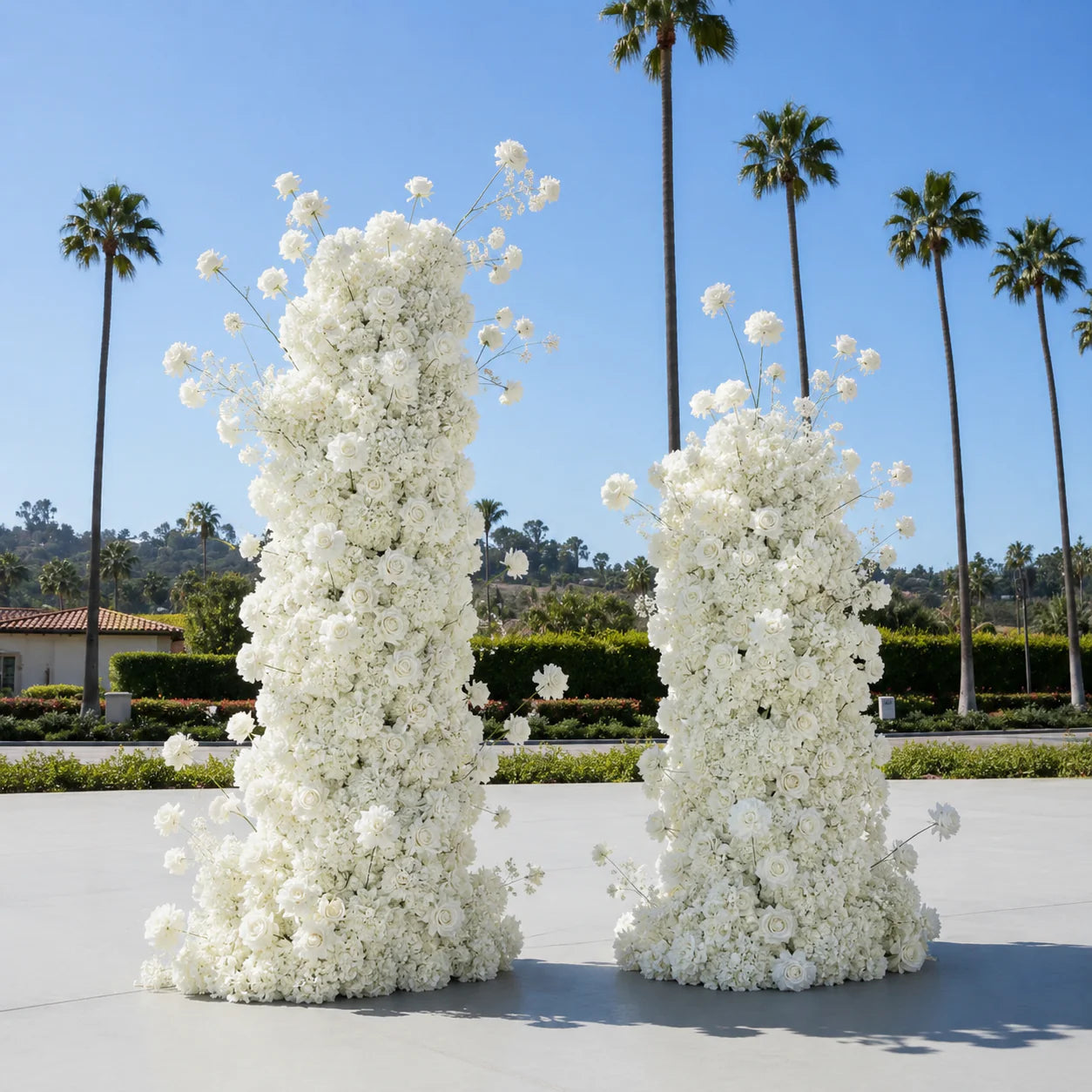 Classic White Rose Hydrangea Flower Backdrops | 001