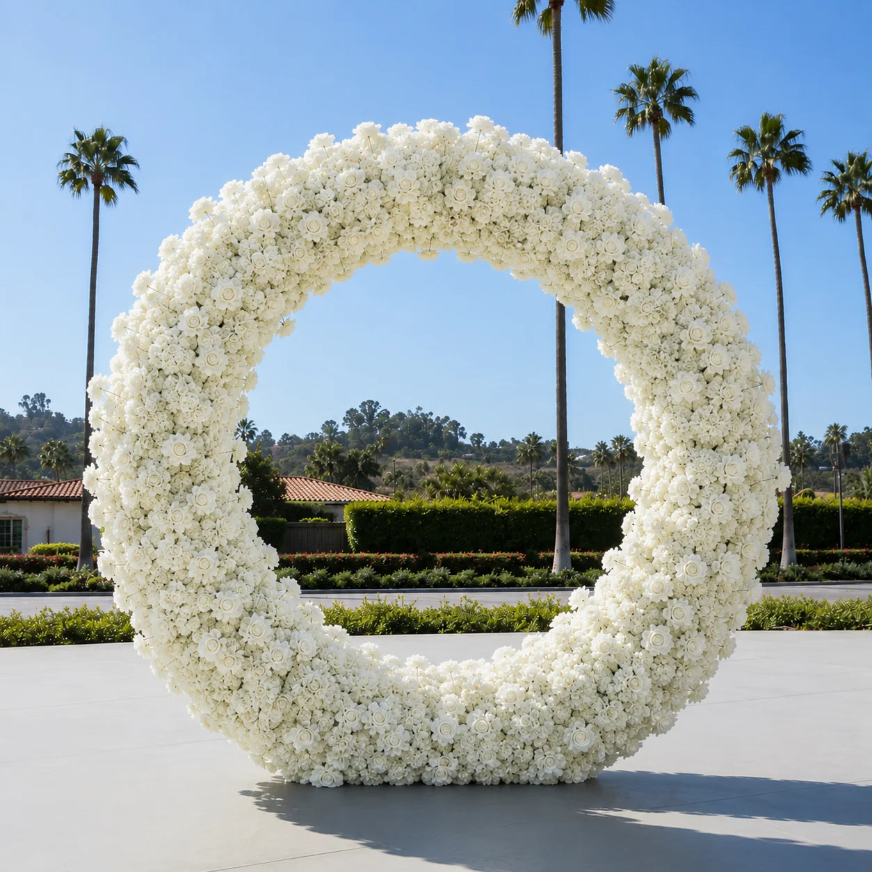 Classic White Rose Hydrangea Flower Backdrops | 001