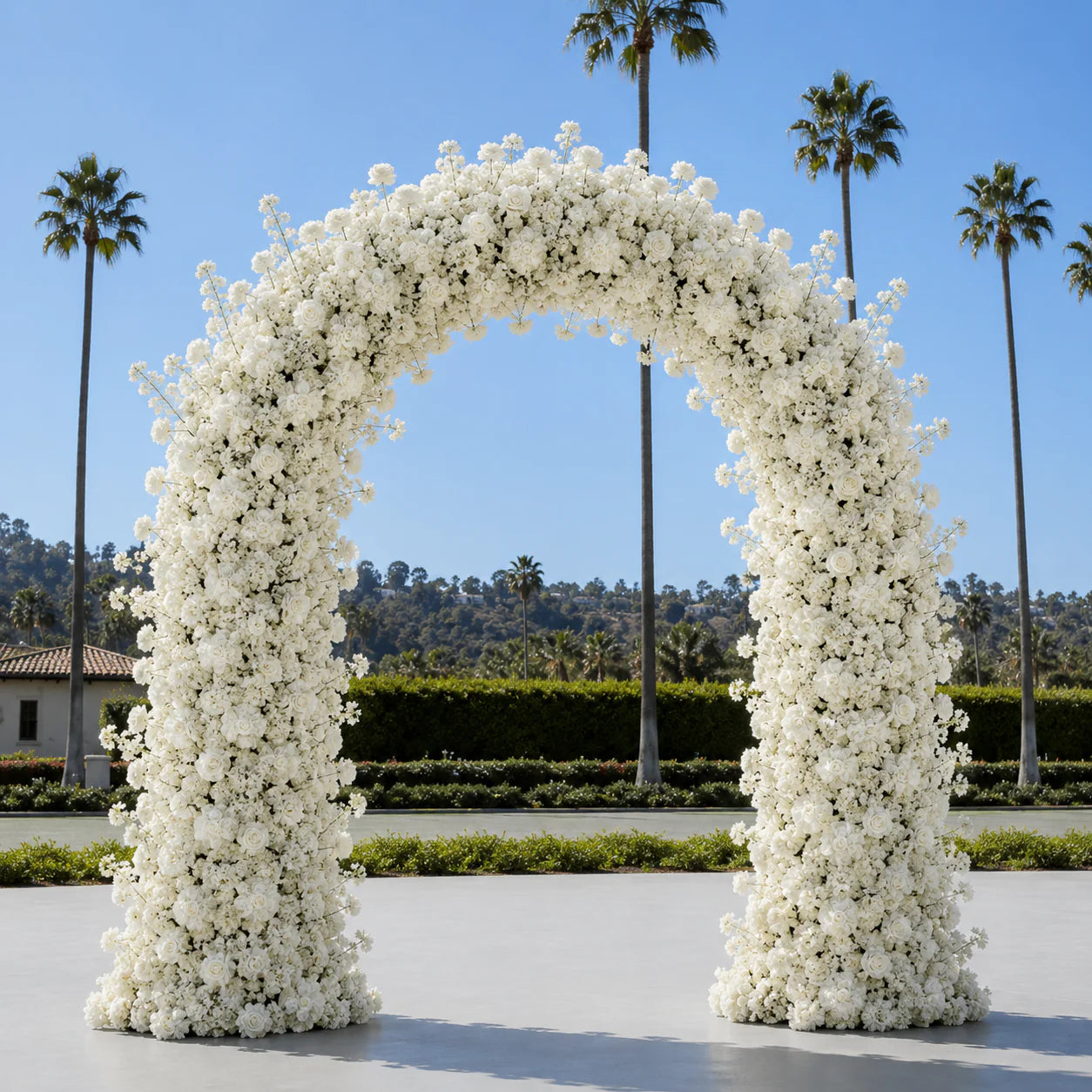 Classic White Rose Hydrangea Flower Backdrops | 001