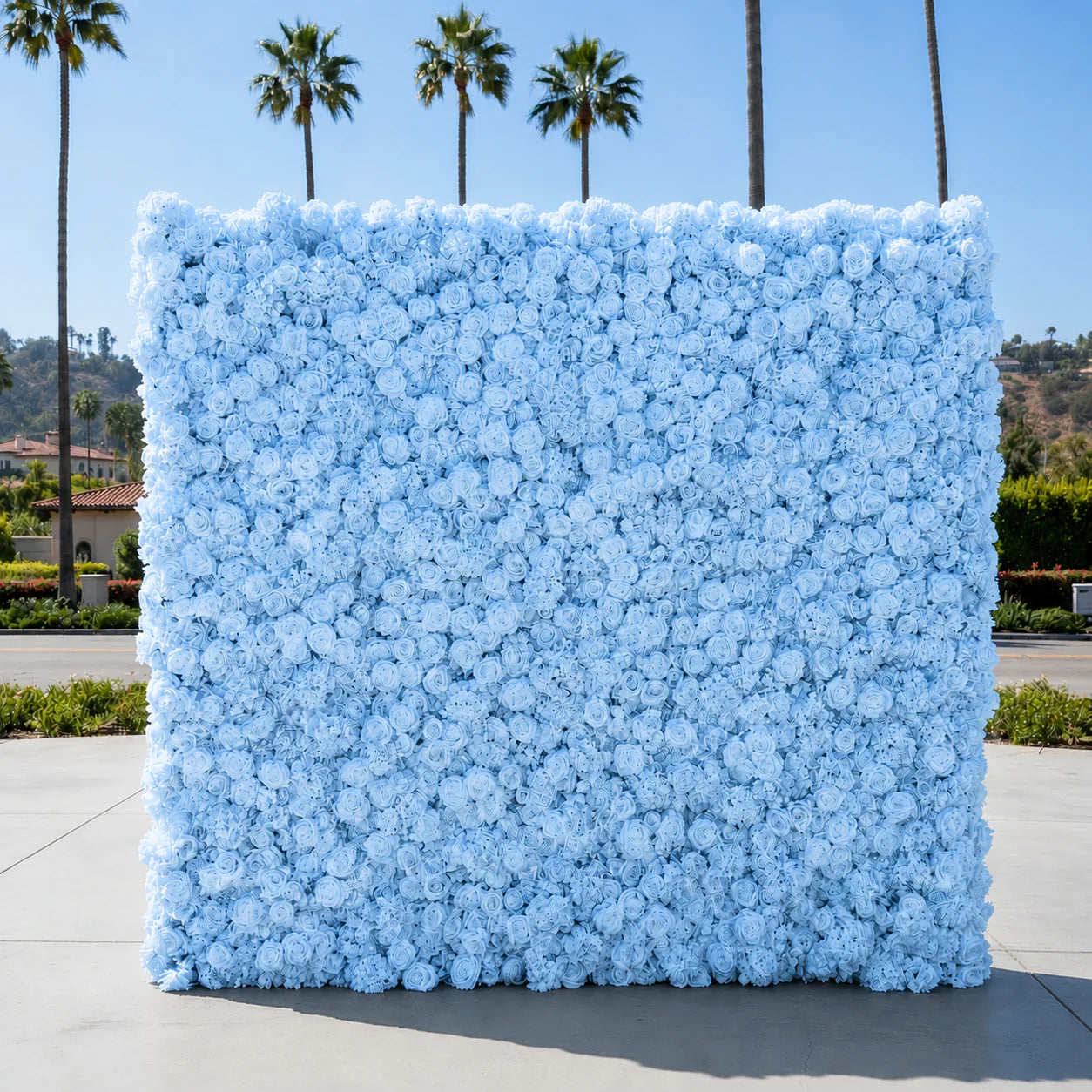 Classic Light Blue Rose Hydrangea Flower Wall & Backdrops | 241