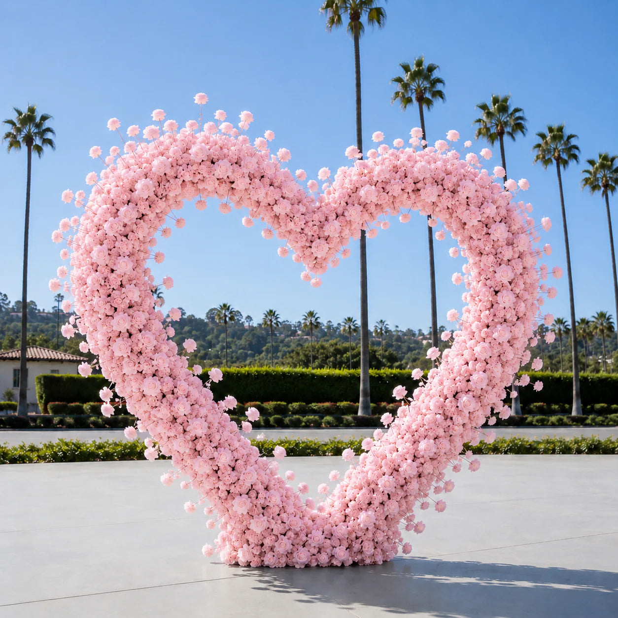 Classic Pink Rose Hydrangea Flower Wall & Backdrop | 004