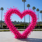 Classic Hot Pink Rose Flower Wall Backdrop - 240