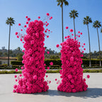 Classic Hot Pink Rose Flower Wall Backdrop - 240