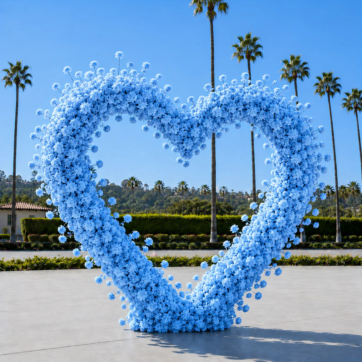 Classic Light Blue Rose Hydrangea Flower Wall & Backdrops | 241