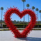 Classic Red Rose Hydrangea Flower Wall & Backdrops | 002