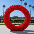 Classic Red Rose Hydrangea Flower Wall & Backdrops | 002