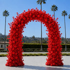 Classic Red Rose Hydrangea Flower Wall & Backdrops | 002