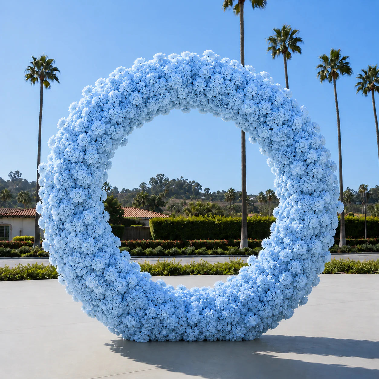 Classic Light Blue Rose Hydrangea Flower Wall & Backdrops | 241