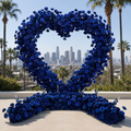 Dark Blue Premium Deluxe Rose Heart Flower Arch #4922