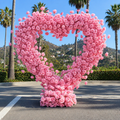 Bright Pink Classic Wild Rose Flower Heart Arch #4934