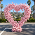 Light Pink Classic Wild Rose Flower Heart Arch #4935