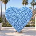 Light Blue Premium Wild Rose Heart Flower Arch #4906