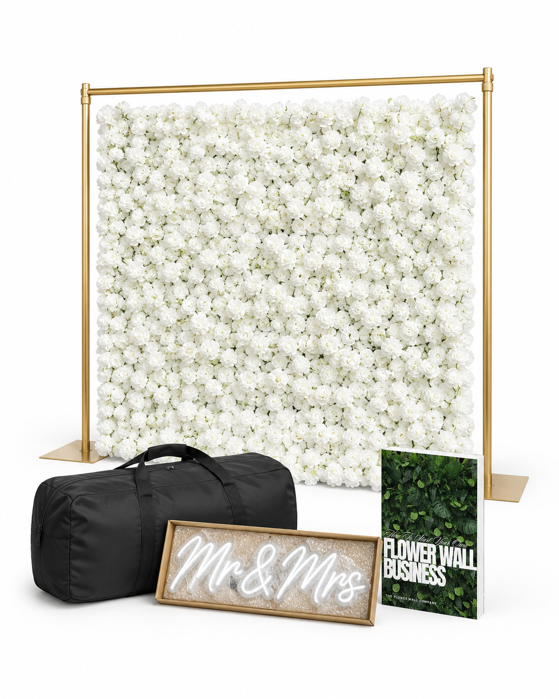 FLOWER WALL RENTAL BUSINESS STARTER KIT | WHITE ROSE