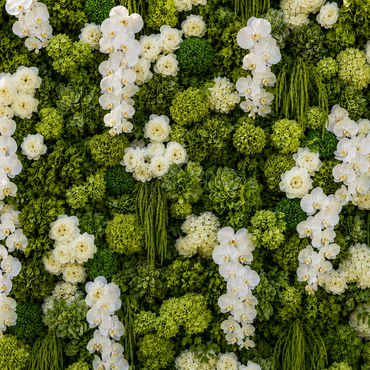 Greenery & White Deluxe 2 Piece Arch Set - 4587