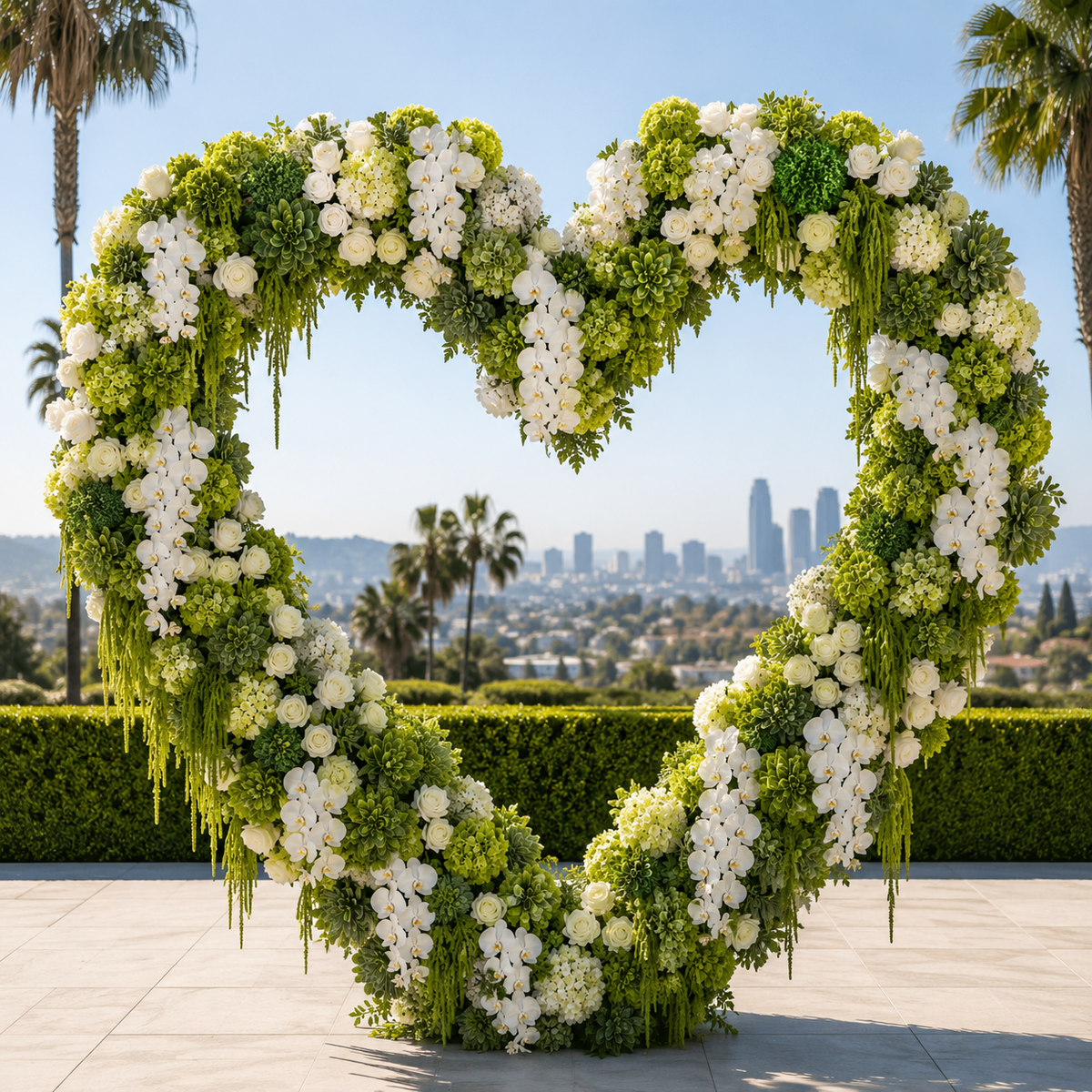 Greenery & White Deluxe 2 Piece Arch Set - 4587