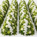 Greenery & White Deluxe 2 Piece Arch Set - 4587