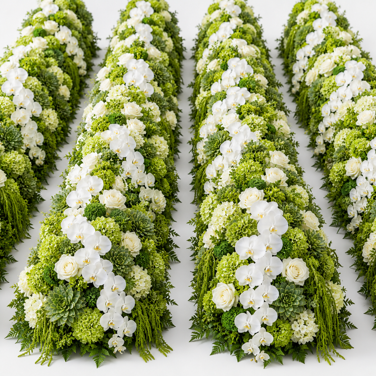 Greenery & White Deluxe 2 Piece Arch Set - 4587
