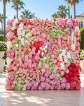 Dripping Pink, White and Lavender Premium Flower Wall & Backdrops - 263