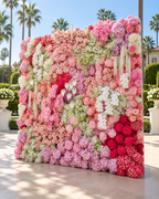 Dripping Pink, White and Lavender Premium Flower Wall & Backdrops - 263