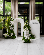 Greenery & White Deluxe 2 Piece Arch Set - 4587