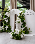 Greenery & White Deluxe 2 Piece Arch Set - 4587