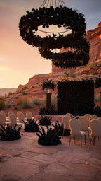 Black Wild Rose Feather Wall - 026