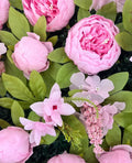 Light Pink Peony Greenery Premium Flower Wall Backdrop - 360