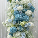 Blue Lime Ivory Premium Artificial Flower Wall Backdrops - 340