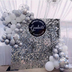 Silver Classic Square Mirror Shimmer Wall - 4001