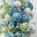 Blue Lime Ivory Premium Artificial Flower Wall Backdrops - 340