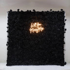 Deluxe Black Wild Rose Flower Wall - 024