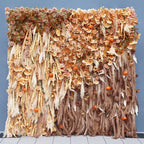 Dripping Pumpkins Tan and Brown Premium Flower Wall - 146