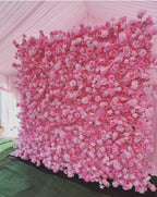 Deluxe Baby Pink Wild Rose Flower Wall - 022
