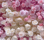 Light Pink Cream Premium Rose Flower Wall - 099