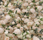 Blush Cream Premium Rose Flower Wall - 161