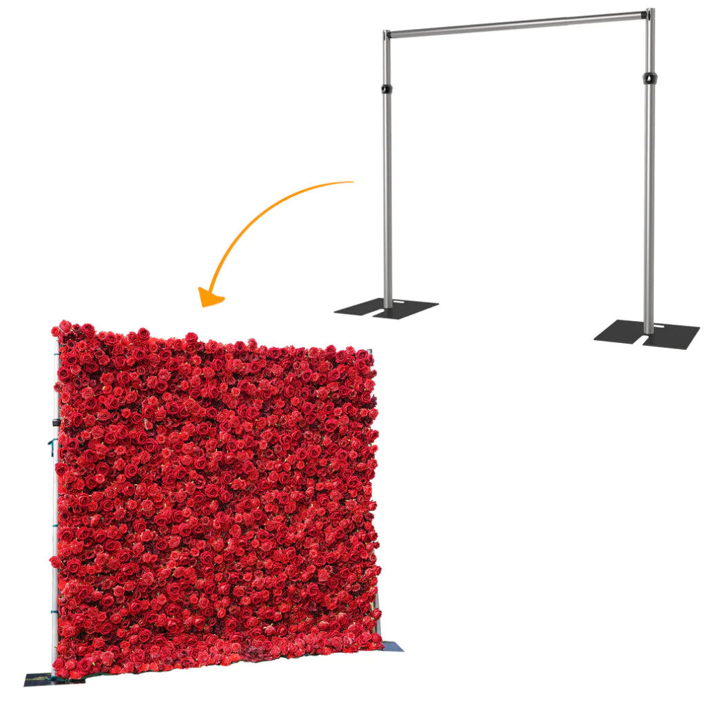 Premium Heavy Duty Official Backdrop Stand - Silver