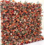 Orange, Brown and Tan Wild Rose Premium Flower Wall - 134