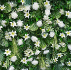 White Flower Tropical Greenery Wall - 509