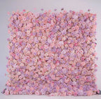 Premium Purple and Pink Wild Rose Flower Wall - 010