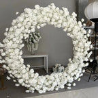 Wild White Rose Premium Floral Circle Arch - 4801