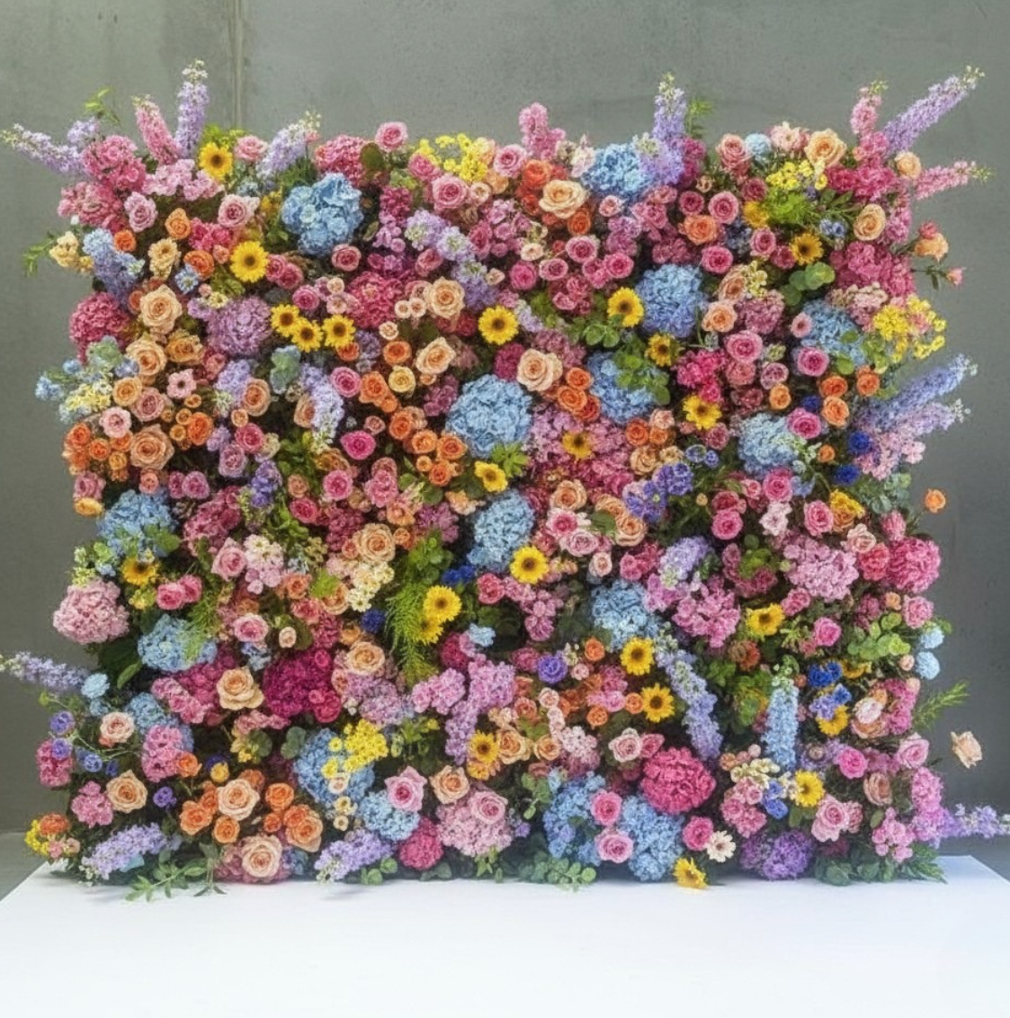 Rainbow Sunflower Premium Flower Wall Backdrop - 329