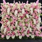 Dripping Pink and Cream Deluxe Premium Flower Wall Backdrop - 330