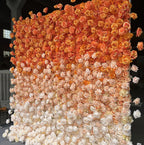 Orange Ombre Premium Rose Flower Wall - 228