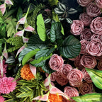 Purple, Pink and Orange Greenery Premium Deluxe Flower Wall - 231