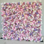 White, Purple & Pink Wild Hydrengea Premium Flower Wall - 249