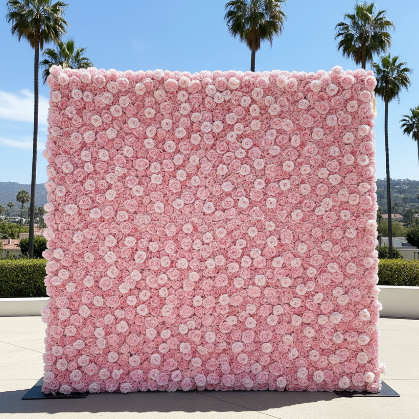 Classic Light Pink Rose Flower Wall - 004